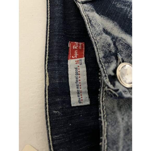 Super riva Push Up Rhinestone Jeans Size 16 Jeans Y2K Colombia Imported NWT RARE - Picture 3 of 6